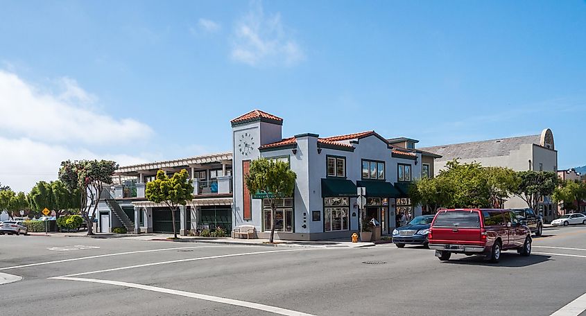 Street view in Half Moon Bay, California