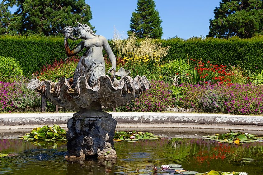Powerscourt Estate garden in Enniskerry, Ireland