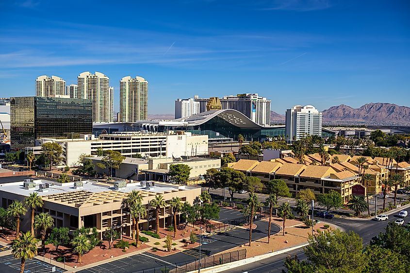 Aerial view of Las Vegas Convention Center