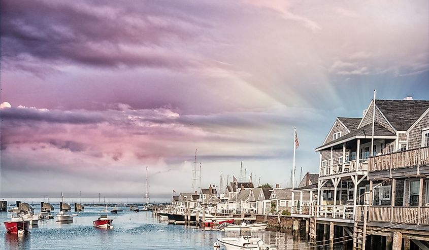 Beautiful homes of Nantucket, Massachusetts.