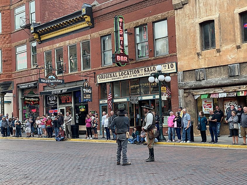 Old West reenactment in Deadwood, South Dakota.