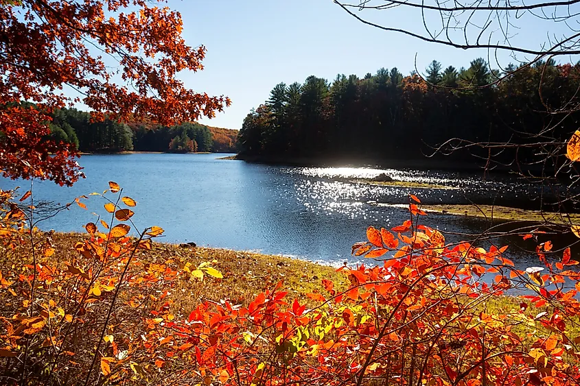 Buckingham Reservoir in Glastonbury, Connecticut.