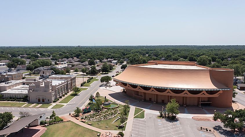 Aerial view of Bartlesville, Oklahoma. 