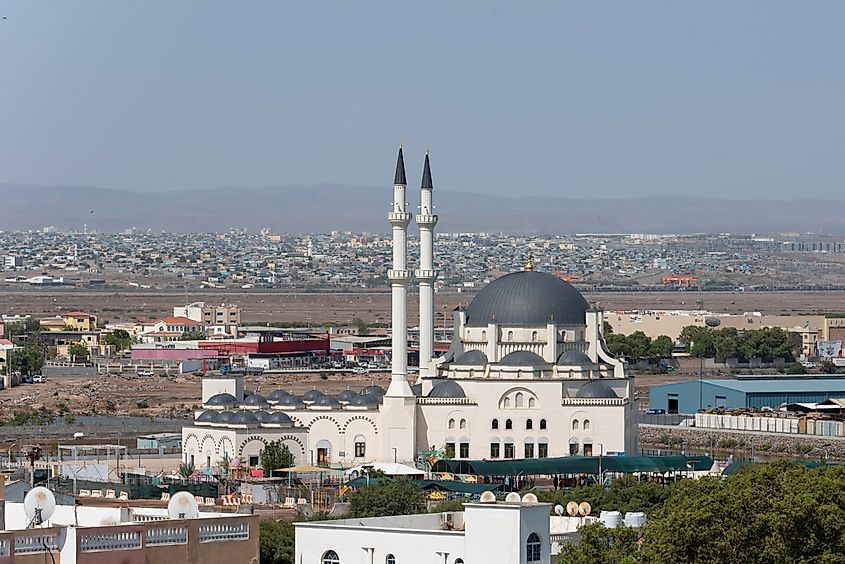 A mosque in Djibouti City, the capital of Djibouti.
