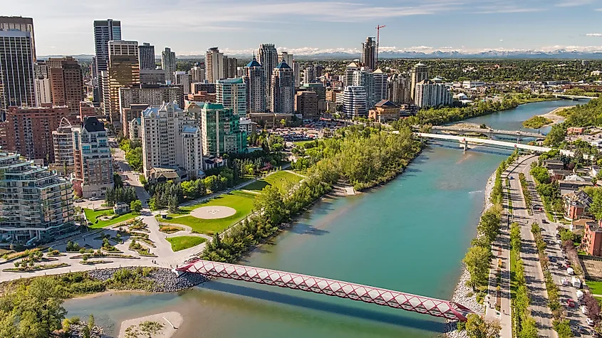 Calgary aerial view