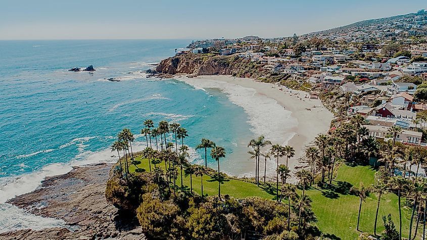 Crescent Bay of Laguna Beach, Orange County, California USA