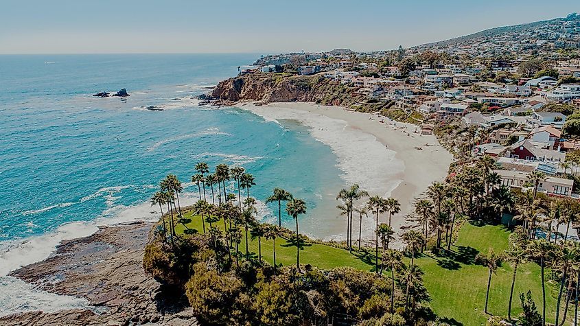 Crescent Bay of Laguna Beach, Orange County, California USA