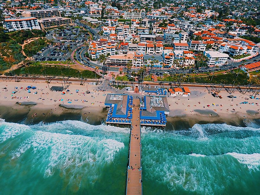 Aerial view of San Clemente, California.