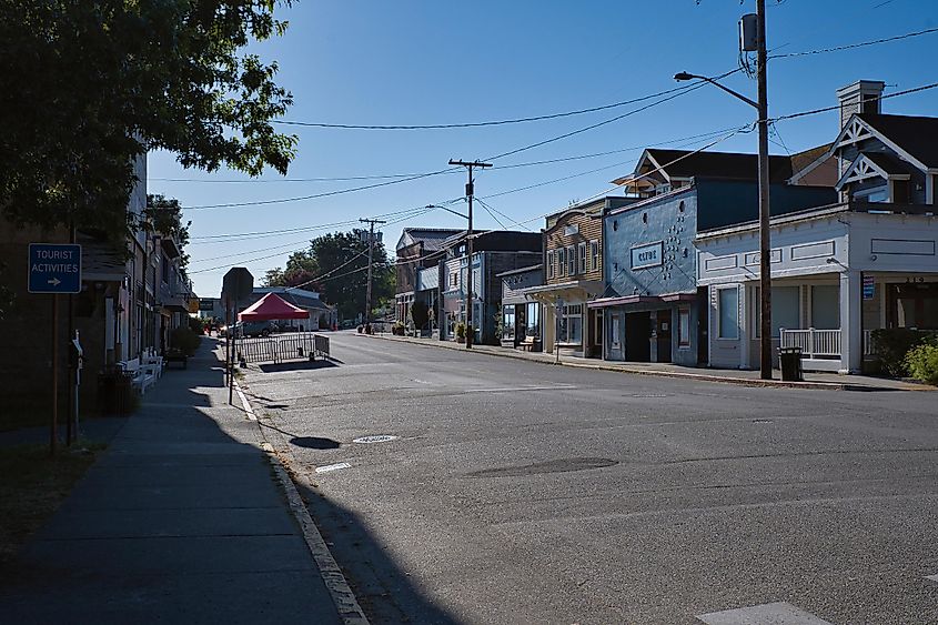 Main street in Langley, Washington