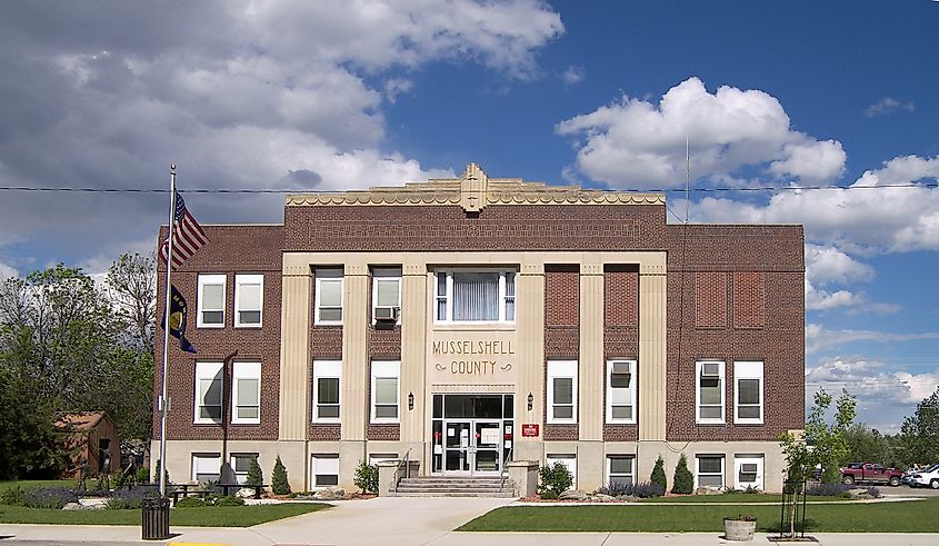 Musselshell County Courthouse in Roundup, Montana.