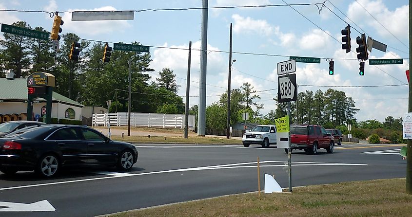 A street scene from Grovetown, Georgia