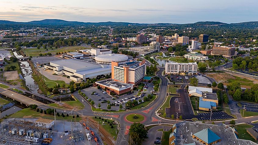 Aerial view of Huntsville, Alabama