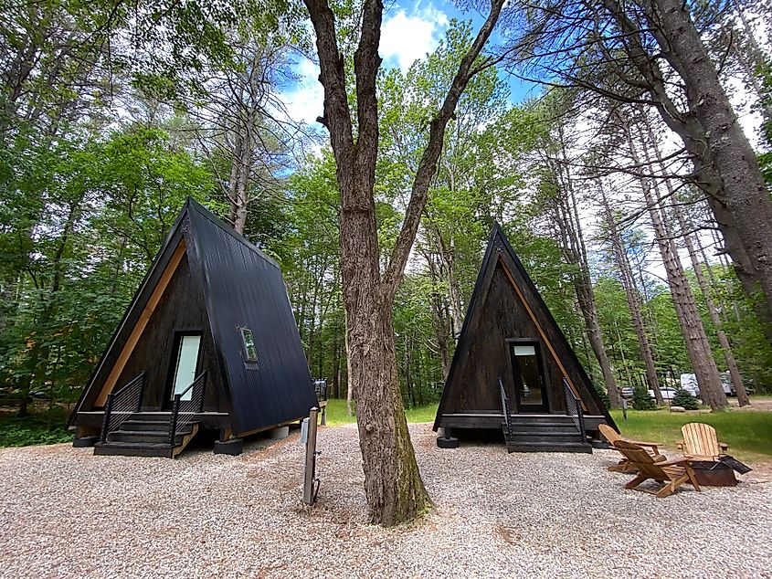 A campground in Freeport, Maine