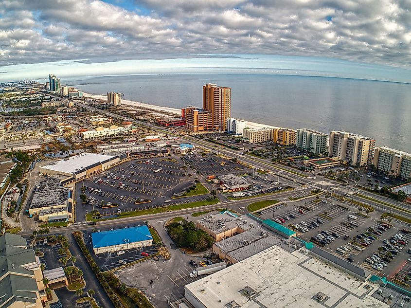 Aerial view of Orange Beach, Alabama