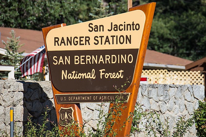 Sign for the San Bernardino National Forest 