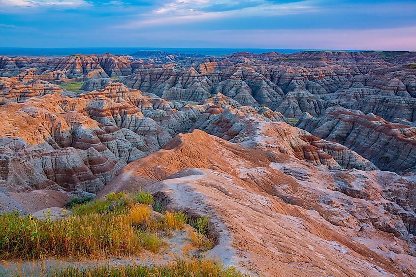 Badlands National Park in South Dakota, USA.