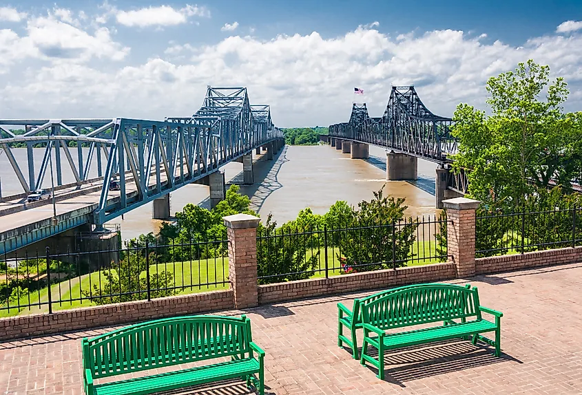 The Mississippi River at Vicksburg, Mississippi.