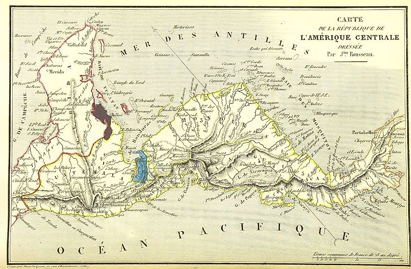 Map of the Federal Republic of Central America