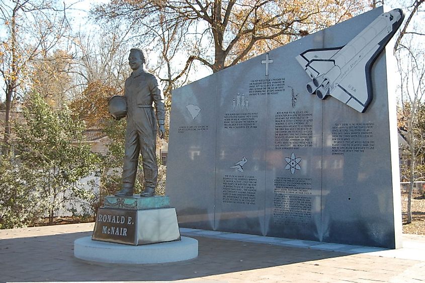 Dr. Ronald E. McNair memorial in his hometown, Lake City, South Carolina