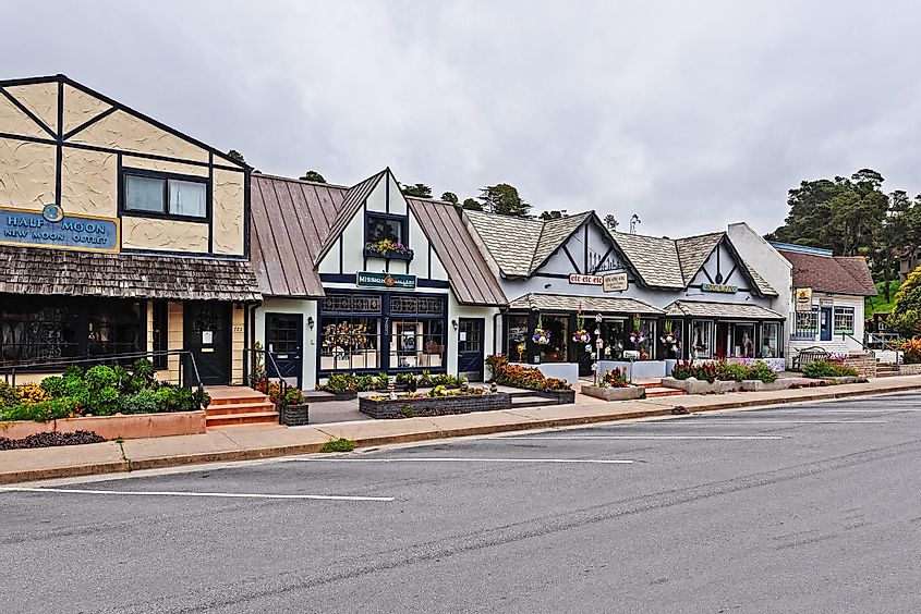 Downtown main street in Cambria, via randy andy / Shutterstock.com