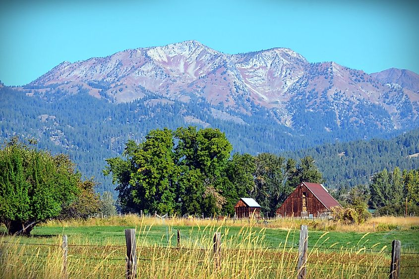 Rustic scenery in Halfway, Oregon.