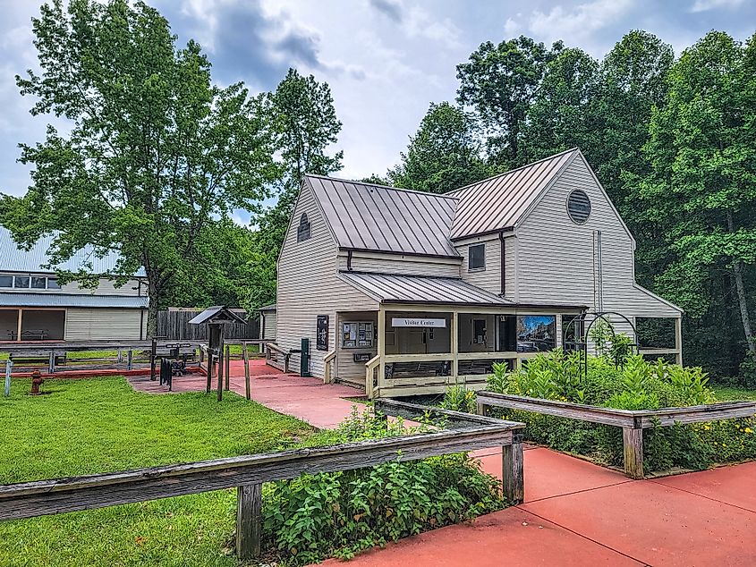 The Bandy Creek Visitor Center in the Big South Fork National River and Recreation Area near Oneida, Tennessee.
