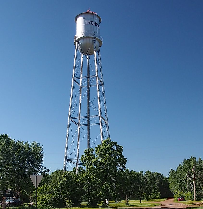 Water tank in Trommald, Minnesota.
