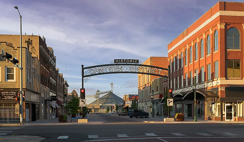 Historic Canteen District in downtown North Platte, Nebraska.