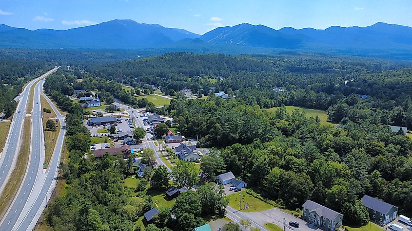 View of Franconia, NH, from the northeast