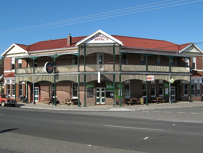 Hotel in St Marys, Tasmania.
