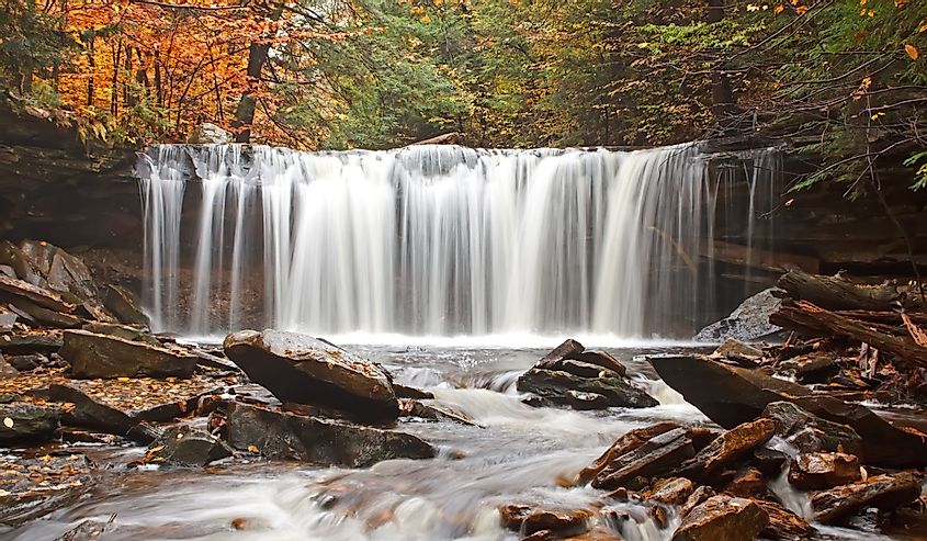 Waterfall at Ricketts Glen State Park, Benton, Pennsylvania