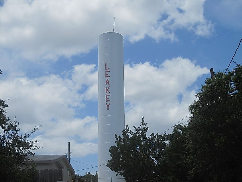 Water tower, Leakey, Texas.