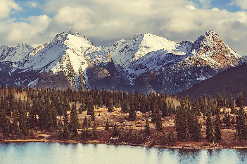 Snow-capped peaks of the Rocky Mountains