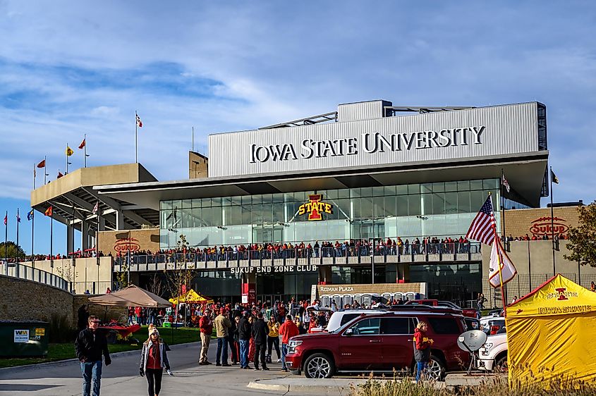  External view of Iowa State Cyclones Football Jack Trice Stadium