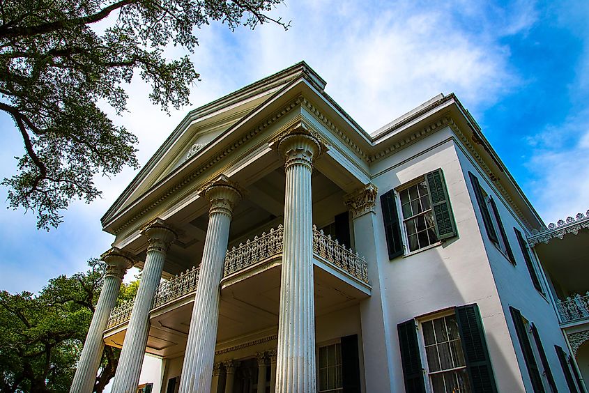 Antebellum house turned museum in Natchez, Mississippi, USA.