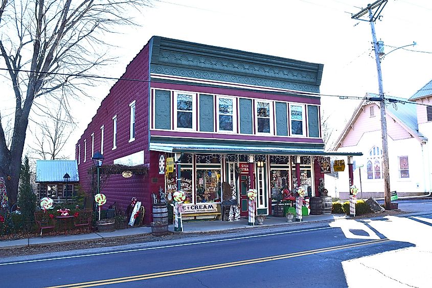 The McSpaden Golden Rule Store, located along Missouri Route 21 in the Caledonia Historic District in Caledonia, Missouri.