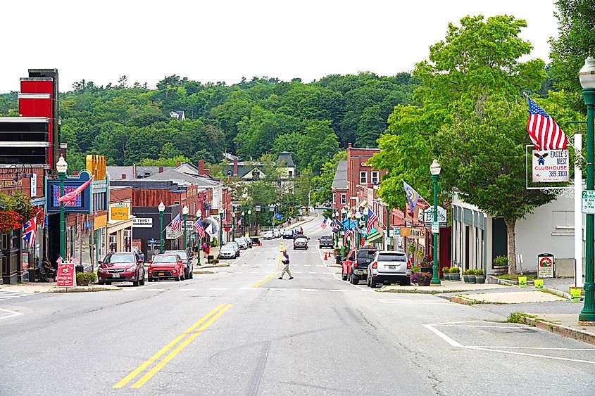 View of downtown Ellsworth, Maine.