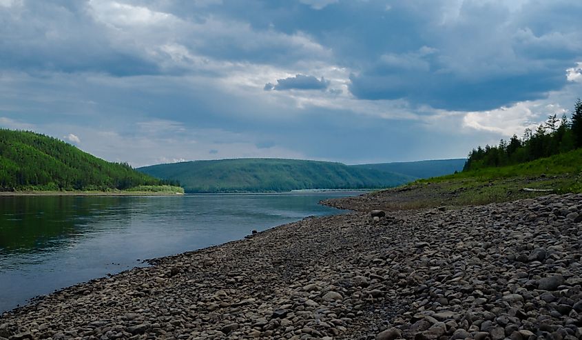 Nizhnyaya Tunguska River, Tura, Central Siberia