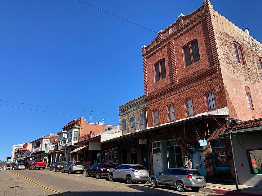 View of Main Street, Old Route 49, in the historic downtown Jackson - Jackson, California