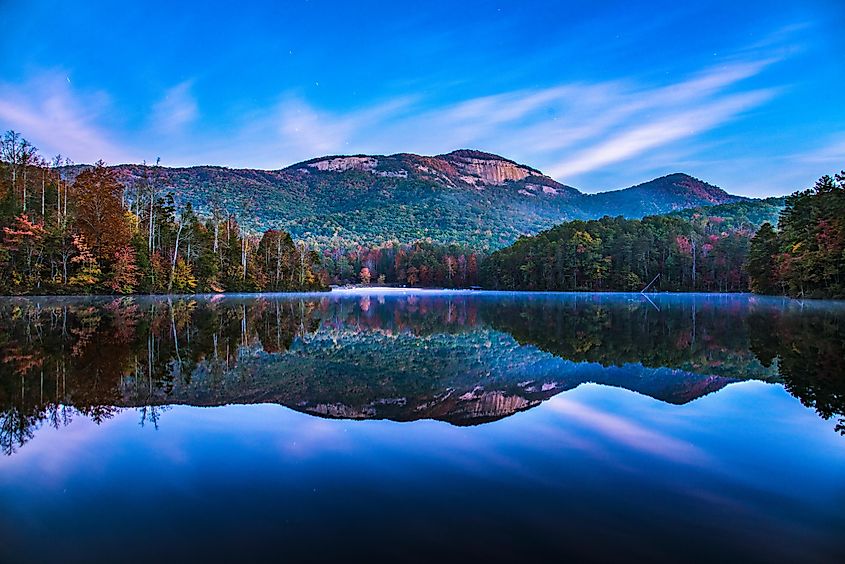 Table Rock State Park and Pinnacle Lake at Sunrise