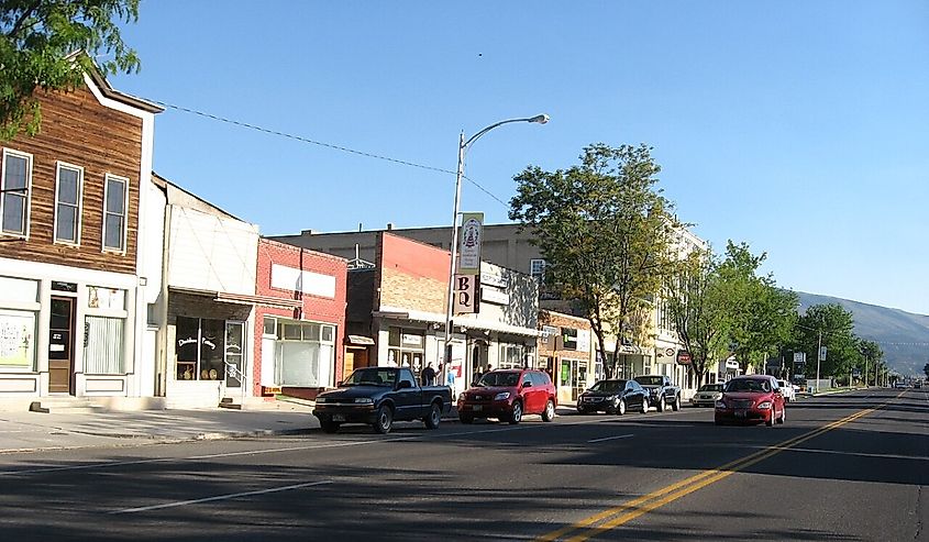 South along Main Street (U.S. Route 89) in downtown Ephraim, Utah.