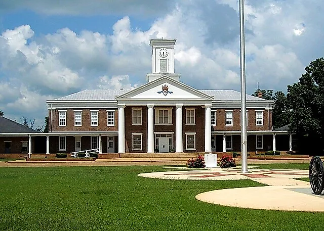 Chapel and Lovelace Hall at Marion Military Institute in Marion, Alabama. Photo credit Wikimedia