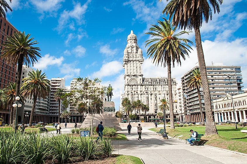 City center in Montevideo, Uruguay.