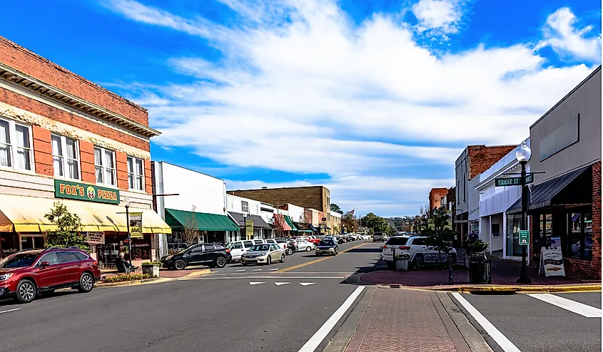 Main Street in the historic downtown of Prattville.