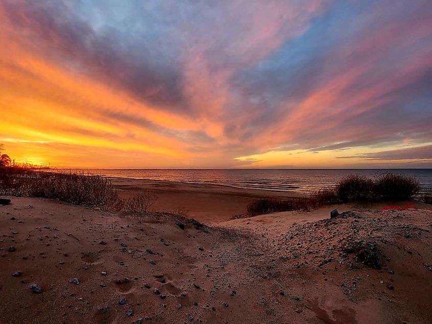 Porter Beach in Indiana Dunes National Park near Porter, Indiana.