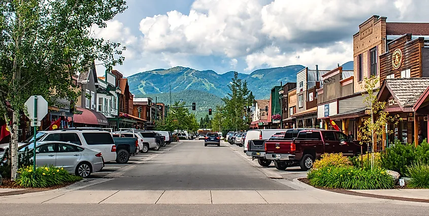 Main Street in Whitefish, Montana.