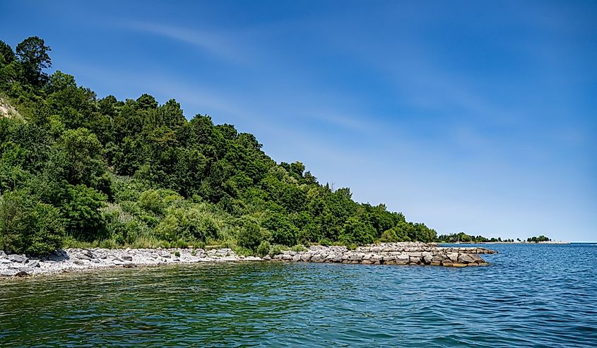 View of Lake Ontario shoreline from Scarborough Heights Park