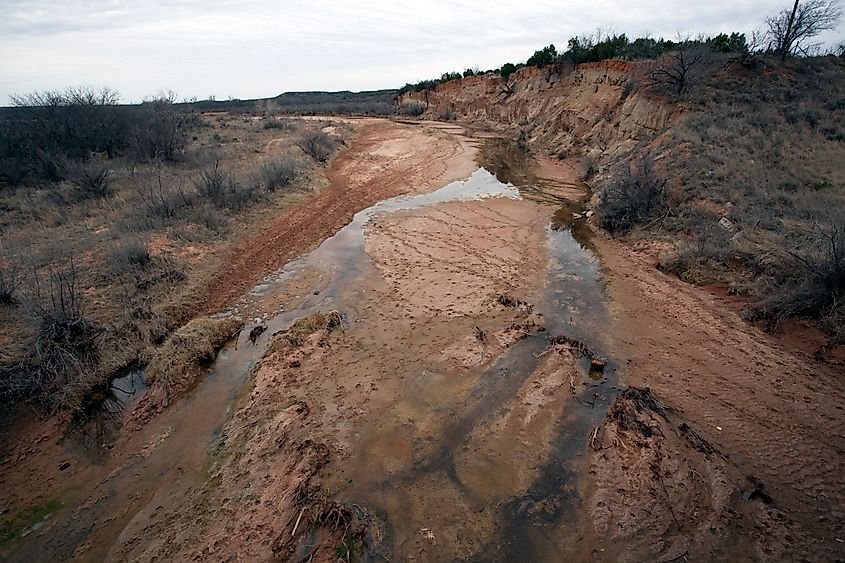 North Pease River in Cottle County, Texas.