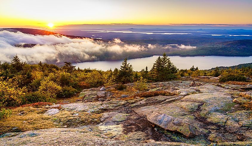 View of the Maine Coastline at Acadia National Park