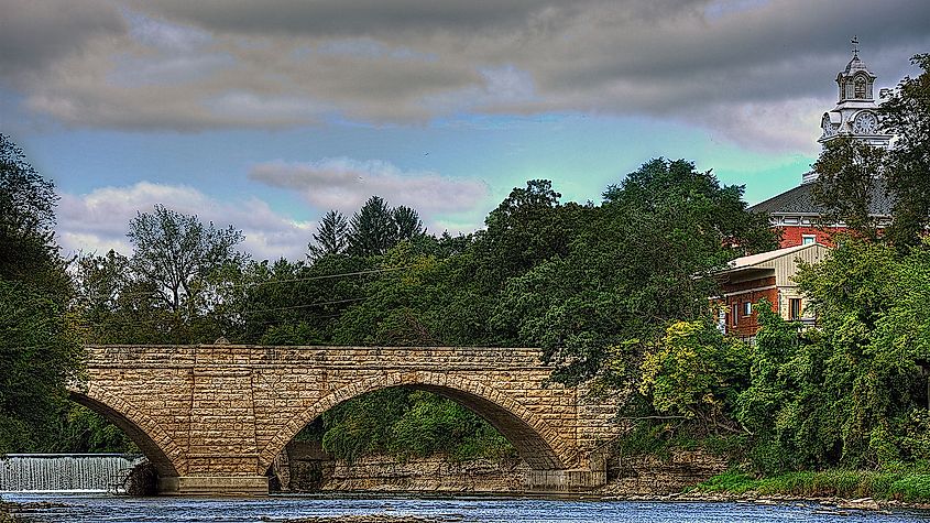 Keystone Bridge in Elkader, Iowa. 